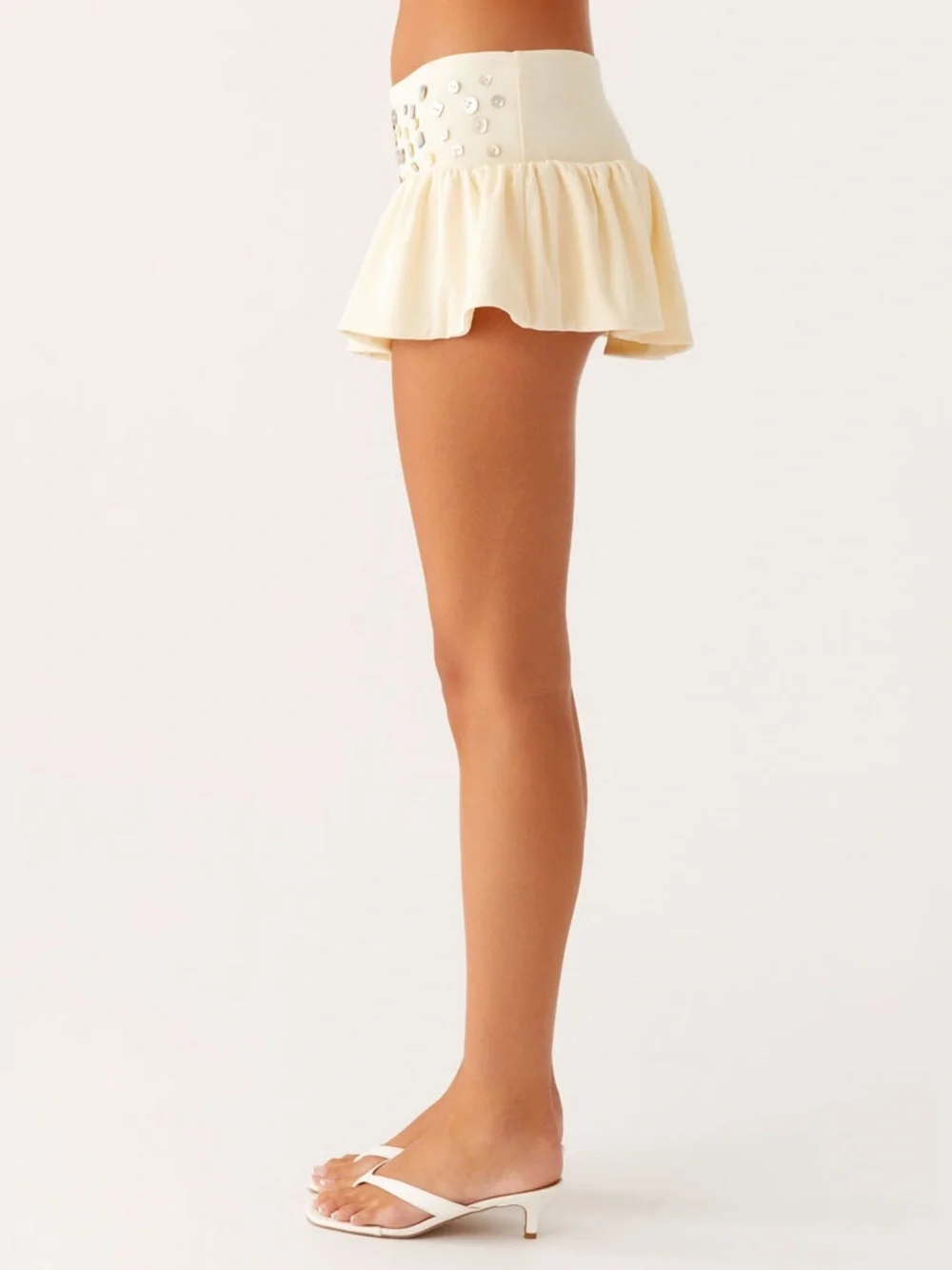 Peppermayo Vegas Nights Low Rise Skort - Yellow - Size M